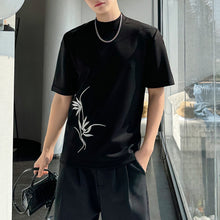 Load image into Gallery viewer, Half Turtleneck Slim Fit Embroidered Casual T-shirt