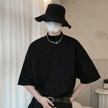 Load image into Gallery viewer, Cotton Half Turtleneck Short-sleeved T-shirt