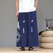 Load image into Gallery viewer, Dragon Pattern Straight Wide-leg Pants