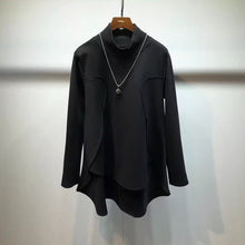 Load image into Gallery viewer, Loose Slit High Collar Slit Sweatshirt