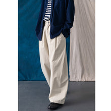 Load image into Gallery viewer, Retro Pleated Wide-leg Loose Trousers