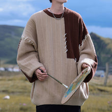 Load image into Gallery viewer, Patchwork Contrasting Color Pullover Sweater