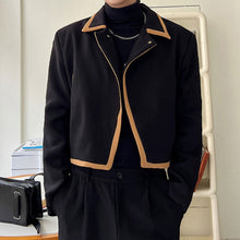 Load image into Gallery viewer, Retro Color-blocked Short Woolen Jacket