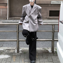 Load image into Gallery viewer, Liquid Metal Streamer Shoulder Pads Suit Jacket