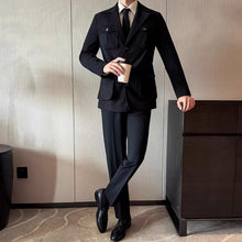 Load image into Gallery viewer, Retro Corduroy Slim-fit Suit Jacket