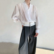 Load image into Gallery viewer, Ruffled Slightly See-through Shirt