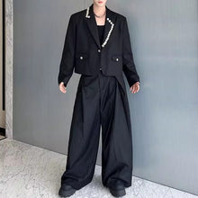 Load image into Gallery viewer, Irregular Button-decorated Suit Jacket Wide-leg Trousers Two-piece Suit