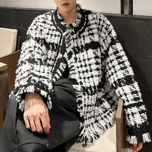 Load image into Gallery viewer, Tweed Single Breasted Fringe Jacket