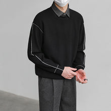 Load image into Gallery viewer, Color-blocked Faux Two-piece Knit Sweater