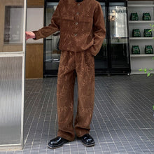 Load image into Gallery viewer, Retro Thickened Woolen Short Jacket and Straight Trousers Two-piece Set