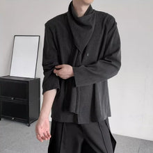 Load image into Gallery viewer, French Retro Scarf Casual Shirt