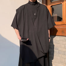 Load image into Gallery viewer, Irregular Shawl Retro Short-sleeved Top