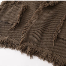 Load image into Gallery viewer, Raw Edge Star Pattern Cardigan Sweater