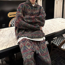 Load image into Gallery viewer, Jacquard Hooded Sweatshirt Casual Sports Sweatpants Two-piece Set