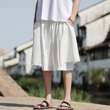 Load image into Gallery viewer, Ice Silk Loose Fake Two-piece Wide-leg Shorts