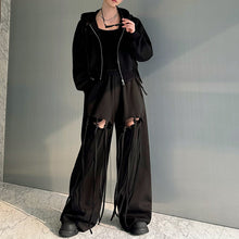 Load image into Gallery viewer, Hollow Strap Hooded Sweatshirt Two-Piece Set