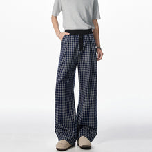 Load image into Gallery viewer, American Loose Wide-leg Patchwork Plaid Pants