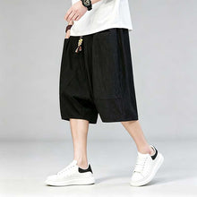 Load image into Gallery viewer, Linen Loose-fitting Low-rise Baggy Casual Shorts