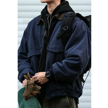 Load image into Gallery viewer, Retro Patchwork Loose-fitting Thick Collared Jacket