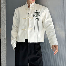 Load image into Gallery viewer, Retro Embroidered Stand Collar Short Buttoned Jacket