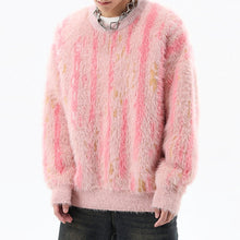 Load image into Gallery viewer, Contrast Color Vertical Stripe Crew Neck Sweater