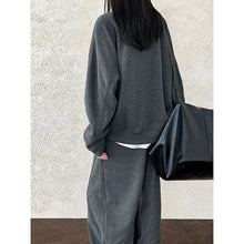 Load image into Gallery viewer, Relaxed Brushed Sweatshirt Casual Machete Pants Two-piece Suit