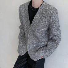 Load image into Gallery viewer, Shiny Silver Collarless Jacket