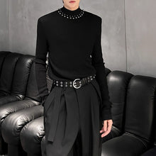 Load image into Gallery viewer, Padded Shoulder Pearl Knit T-shirt