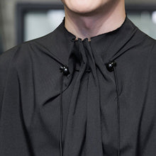 Load image into Gallery viewer, Drawstring Half Turtleneck Long Sleeve T-shirt