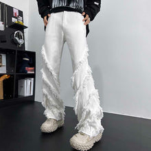Load image into Gallery viewer, Button Frayed Fringed Jeans