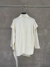 Load image into Gallery viewer, Textured Slanted Placket Tie-Strap Fake Two-Piece Shirt