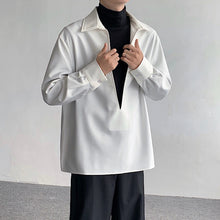Load image into Gallery viewer, Loose White Deep V-neck Casual Shirt