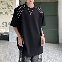 Load image into Gallery viewer, Padded Shoulders and Small Neckline Loose T-shirt