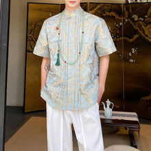 Load image into Gallery viewer, Summer Brocade Jacquard Shirt