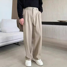 Load image into Gallery viewer, Pleated Straight-leg Woolen Loose Trousers