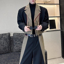 Load image into Gallery viewer, Structured Contrast Color Patchwork Pleated Jacket Fake Two-piece Pants Two-piece Suit
