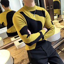 Load image into Gallery viewer, Color Block Turtleneck Long Sleeve Sweater