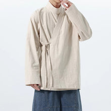 Load image into Gallery viewer, Loose Cotton Cross Front Side Tie Shirt