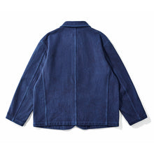 Load image into Gallery viewer, Indigo Dyed Lapel Washed Jacket