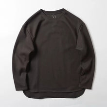 Load image into Gallery viewer, Heavyweight Curved Hem Side Slit Loose Fit Crew Neck Casual Long Sleeve Tee