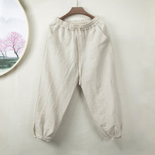 Load image into Gallery viewer, Summer Linen Lace-Up Trousers