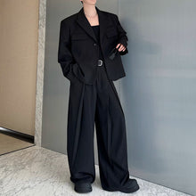 Load image into Gallery viewer, One-button Suit Jacket Pleated Wide-leg Pants Two-piece Suit