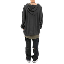 Load image into Gallery viewer, Hooded Loose Zip-Up Cardigan Jacket