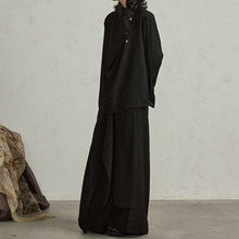 Load image into Gallery viewer, Loose Buttoned Irregular Wide-leg Pants