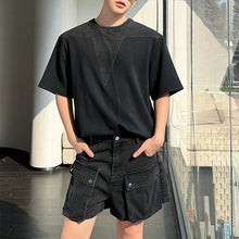 Load image into Gallery viewer, Denim Patchwork Big Pocket Suit