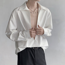 Load image into Gallery viewer, Loose White Deep V-neck Casual Shirt