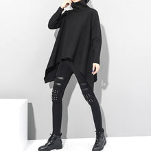 Load image into Gallery viewer, Women's Mid-length Turtleneck Swallowtail Hem Shirt