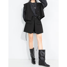 Load image into Gallery viewer, Women's Elastic-waist Layered Suiting Skirt-pants