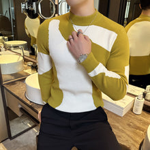 Load image into Gallery viewer, Color Block Turtleneck Long Sleeve Sweater