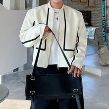 Load image into Gallery viewer, Contrast Color Patch Design Short Jacket